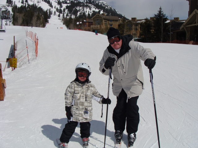 Skiing with Grandpa