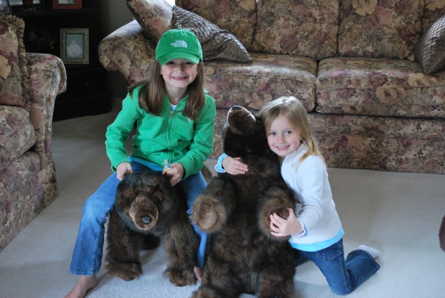 Rustys grand nieces with bears